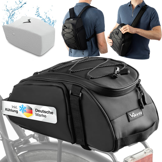 Trunk Bag - Sacoche de porte-bagages 3 en 1 à fixation par le dessus, avec fonction sac à dos